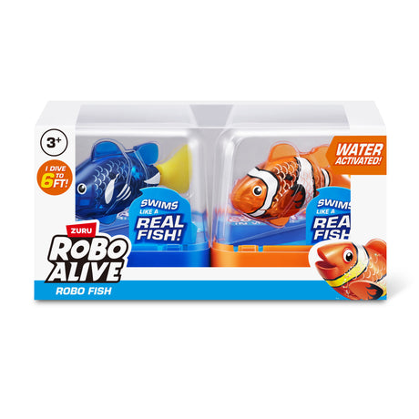 ZURU Robo Alive Water Activated Series 3 Swimming Fish(2 PCS) Windox Box-71160UQ1