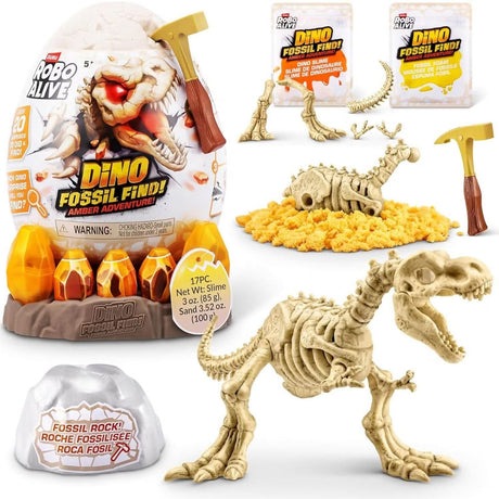 ZURU Robo Alive Dino Fossil Find Series 1 Amber Adventure-1 PCS- 71153