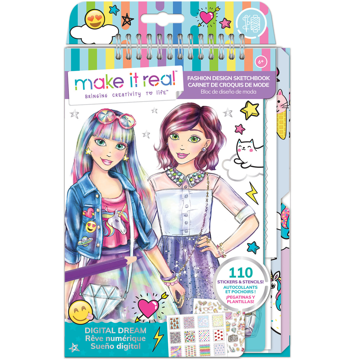 MAKE IT REAL Digital Dream Fashion Sketch Book-3203