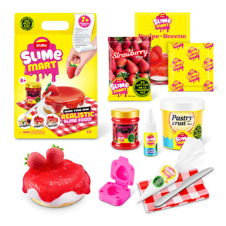 ZURU Slime Mart Small Bag Strawberry Cheesecake Pretend Play Food Themed DIY Slime Craft Toys - 1 PCS [15901]