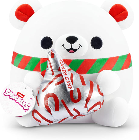 ZURU Snackles Christmas PLush 14 inch-Santa Claus&Mentos (candy cane)-1 PCS [77628B]