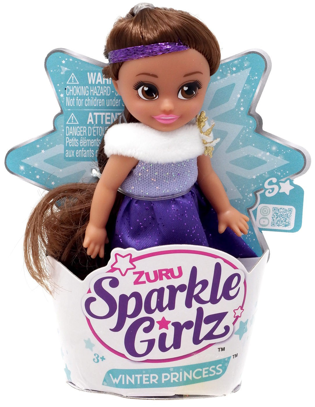 ZURU SPARKLE GIRLZ-DOLLS-4.7"-Winter Princess Cupcake 10031TQ3