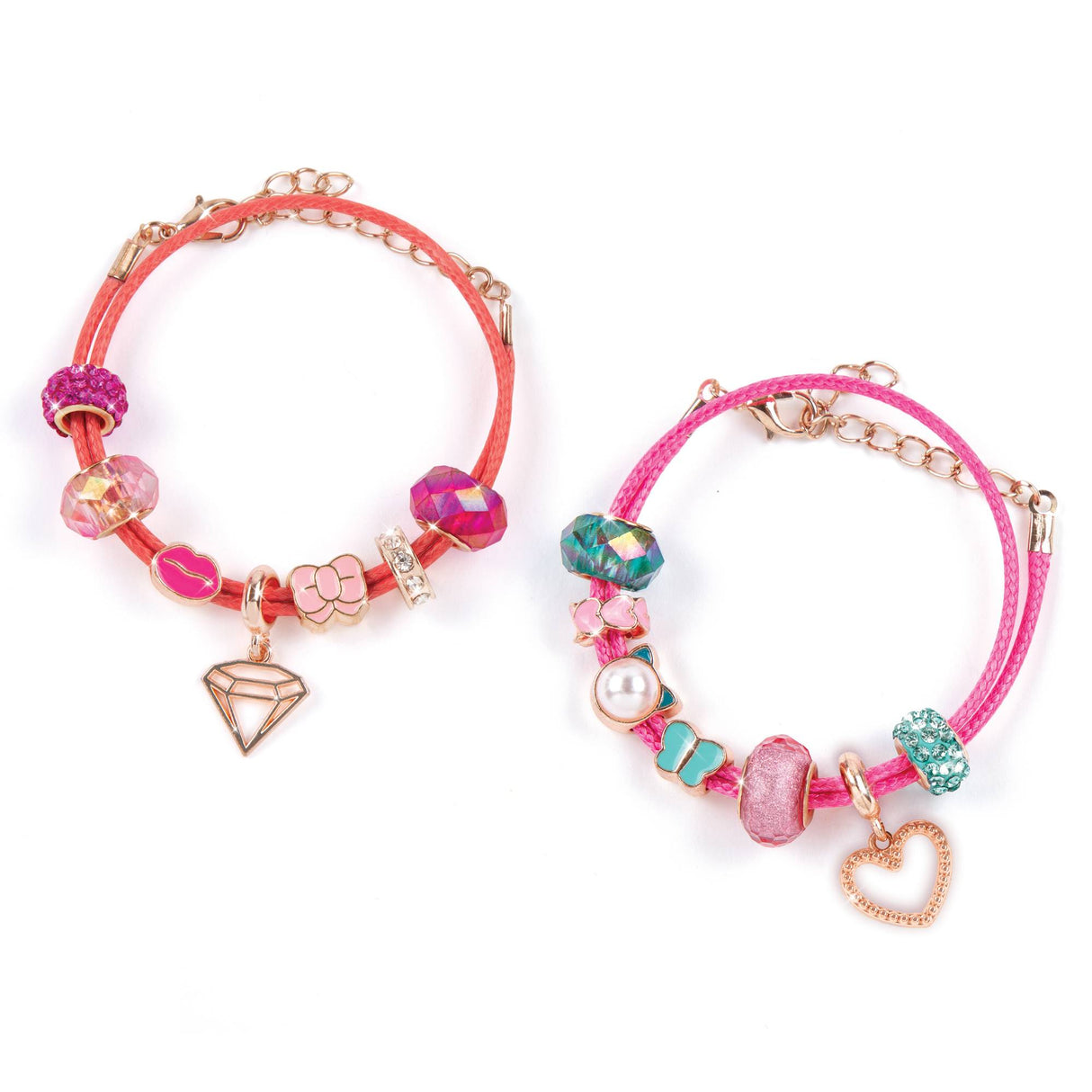 Make It Real Halo Charms Bracelets:   Pretty In Pink Bracelet Kit  - [1708]