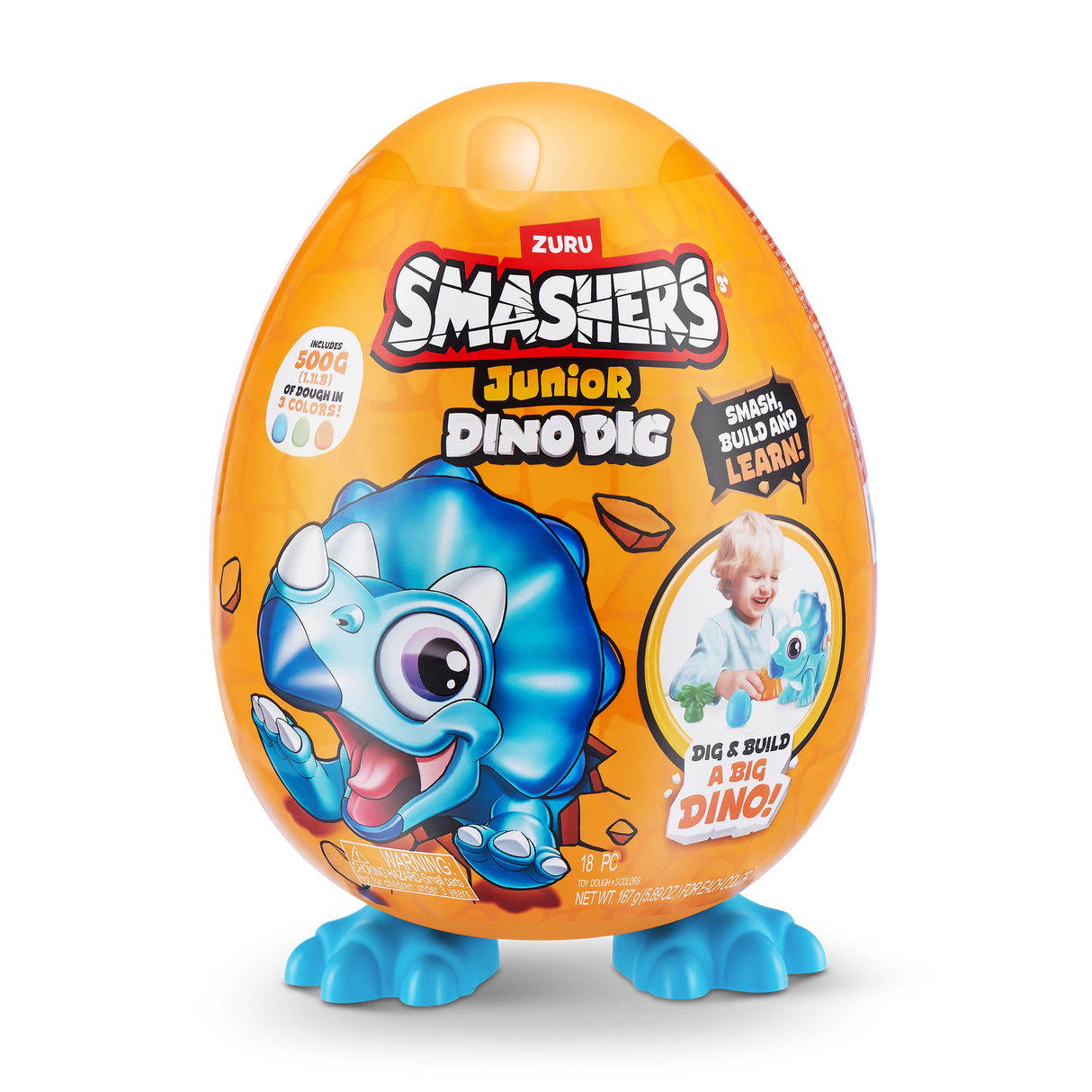 ZURU Smashers Junior Dino Dig-Series 1 Small Egg-1 PCS [74116]