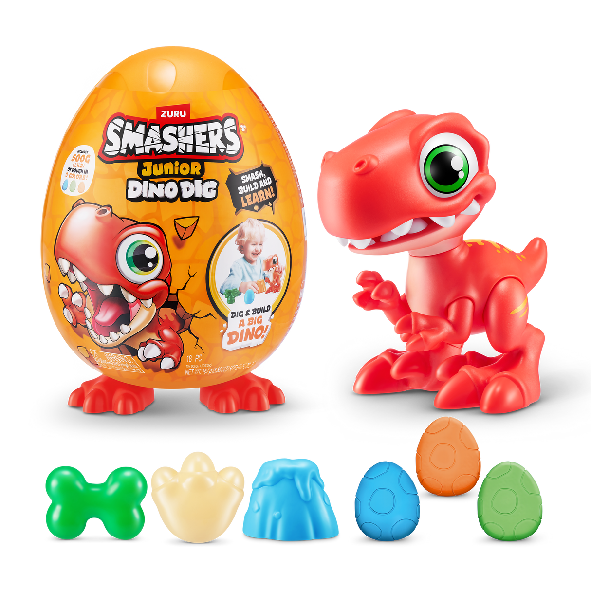 ZURU Smashers Junior Dino Dig-Series 1 Small Egg-1 PCS [74116]